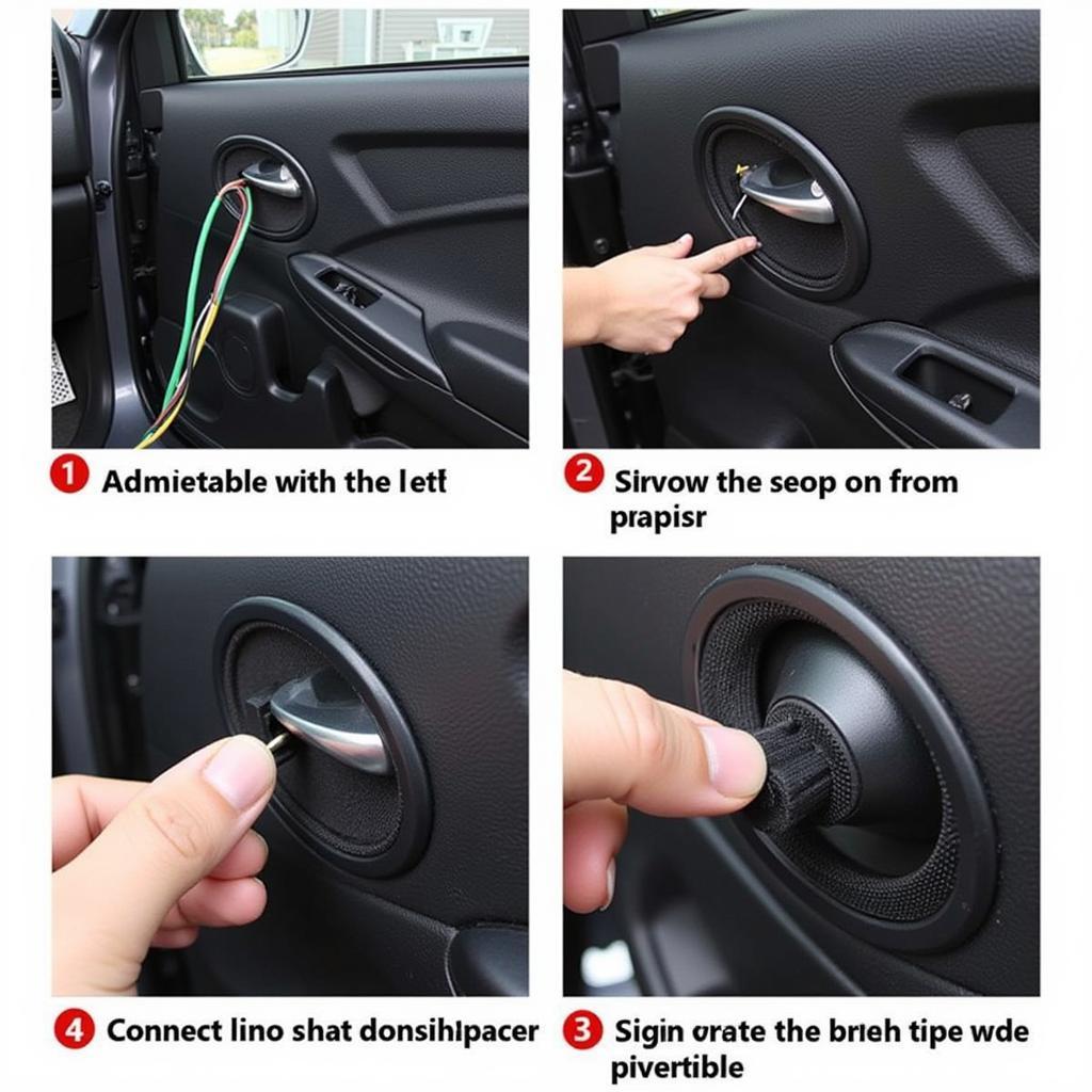 Installing a New Car Tweeter in a Car Door Panel