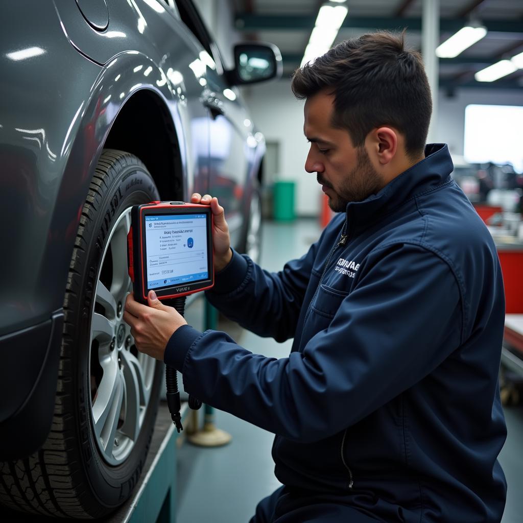 Mechanic Checking Car in Jalisco