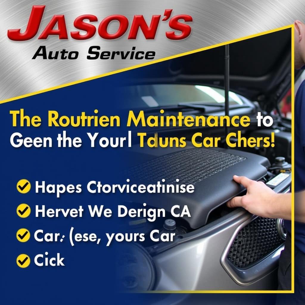 Car Undergoing Routine Maintenance at Jason's Auto Service