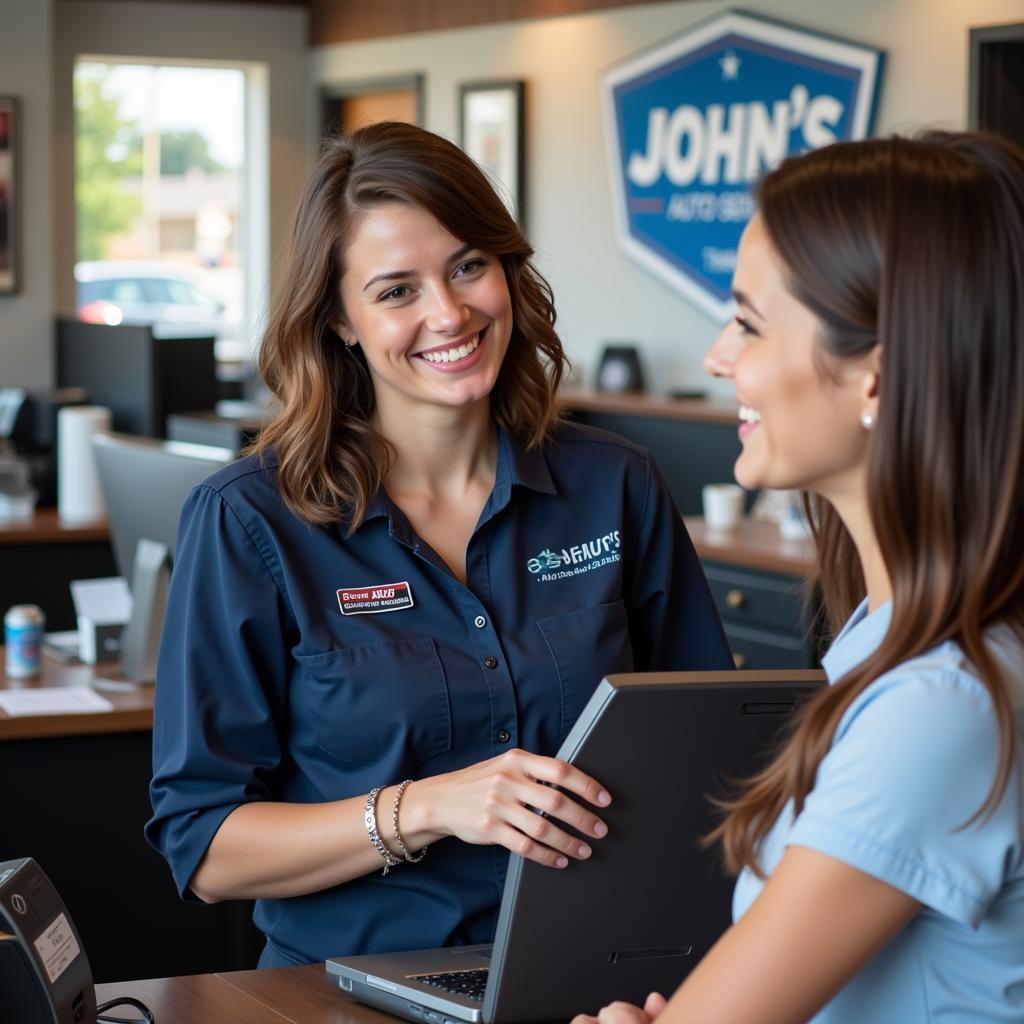 Friendly Customer Service Representative at John's Auto Service Inc.