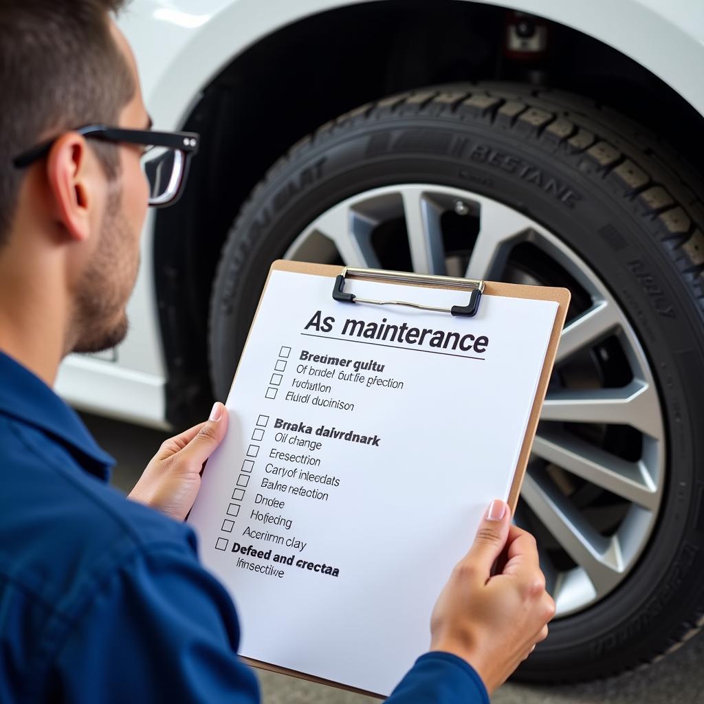 K Auto Service Maintenance Checklist