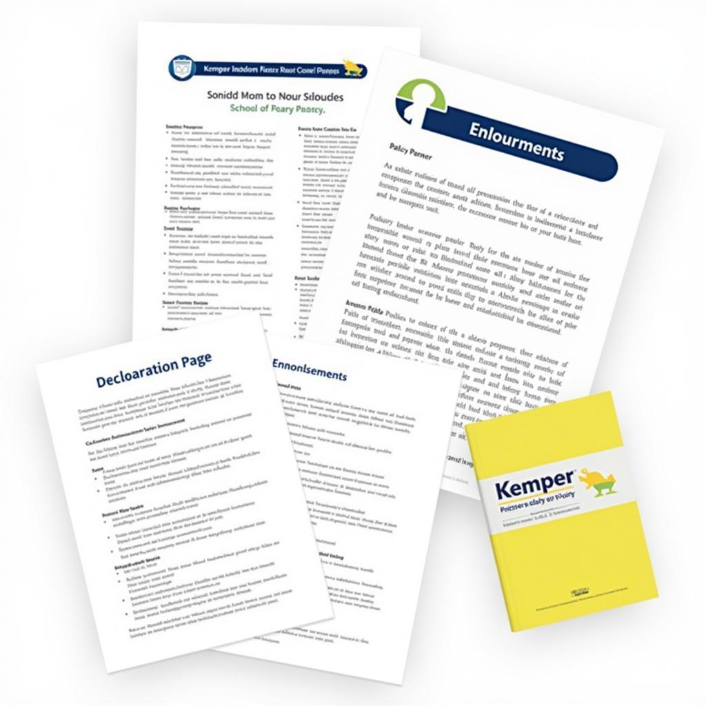 Kemper Auto Insurance Policy Documents