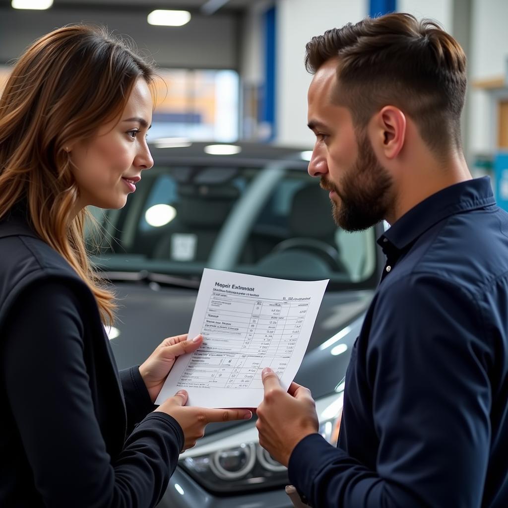 Kirkland Auto Service Advisor Explaining Repair Estimate