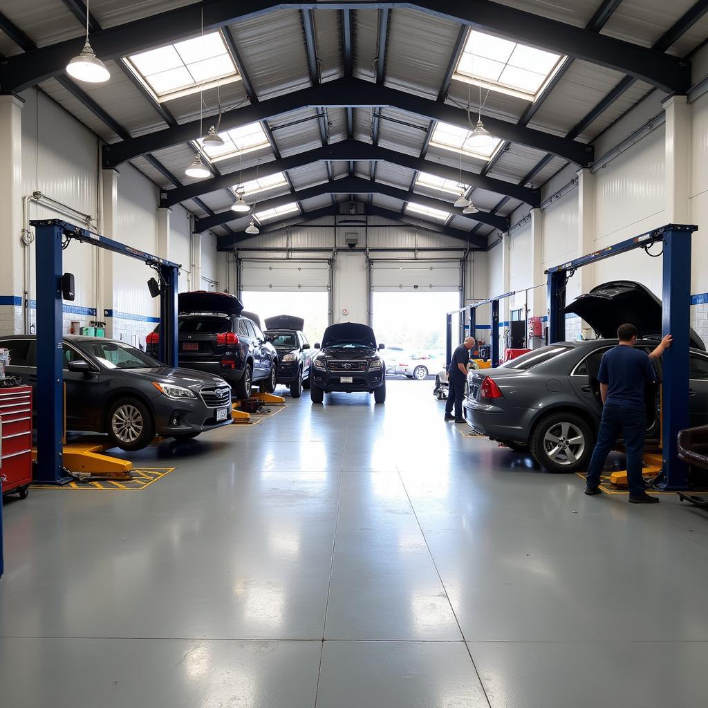 Lei's Auto & Collision Service Center Repair Bay