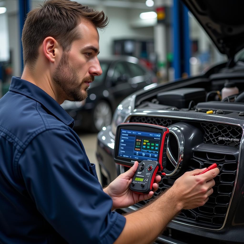 Level 3 Technician Using Diagnostic Tools