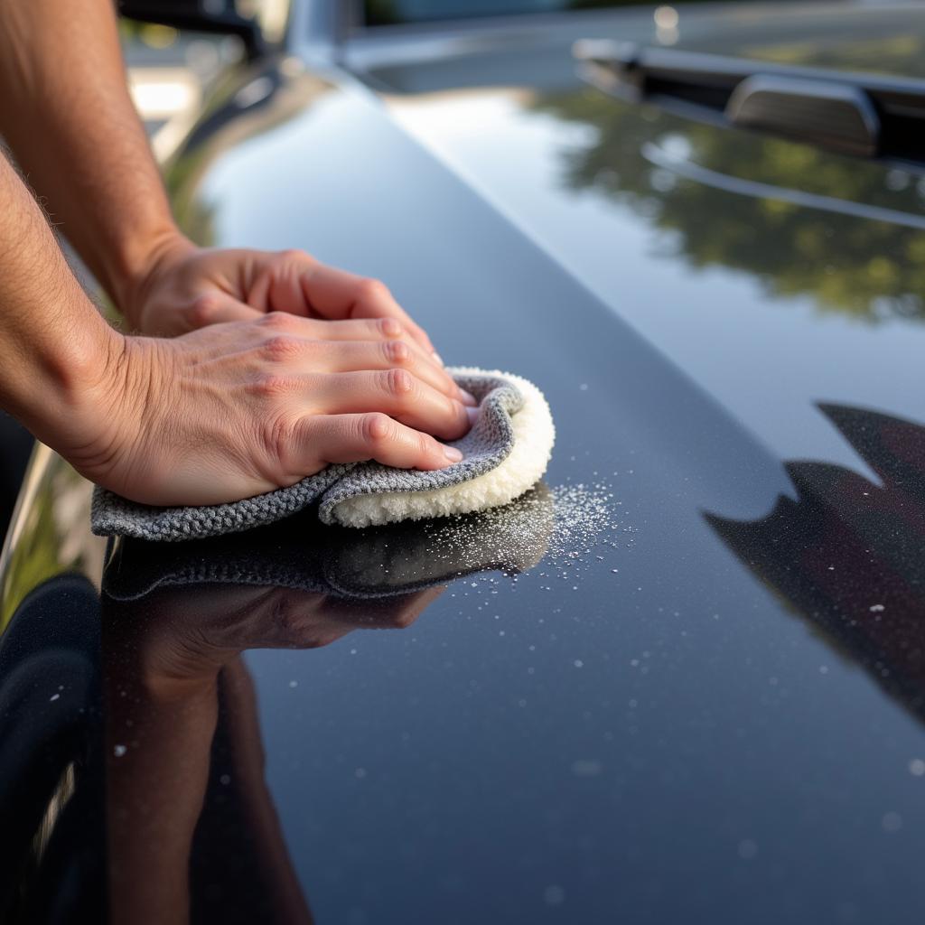 Buffing a Light Scratch on a Car