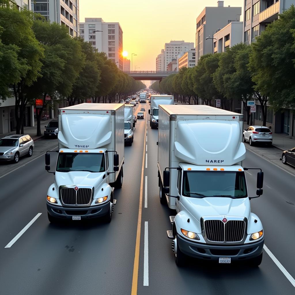 Los Angeles Fleet Vehicles on the Road