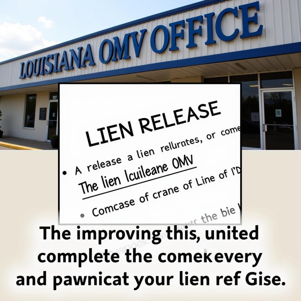 Louisiana OMV Office and Lien Release