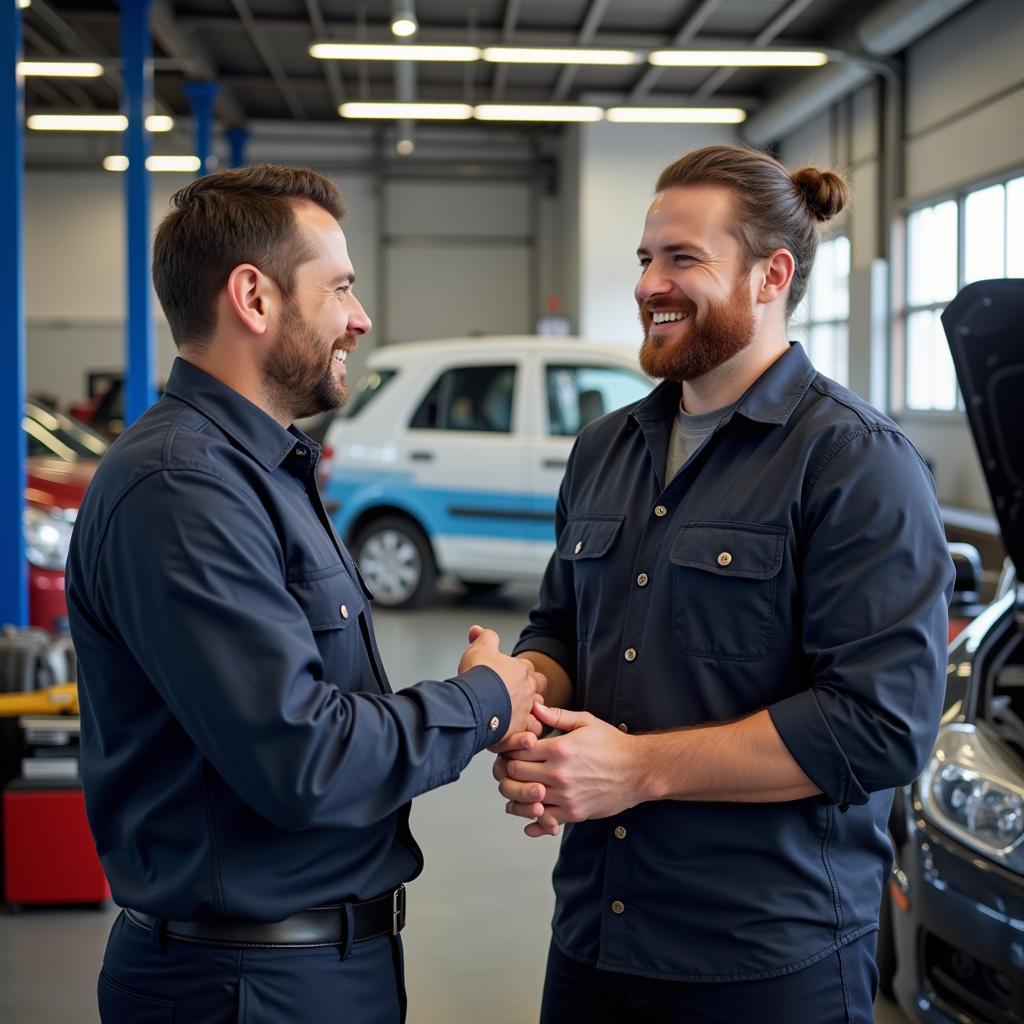 Loyal Customer Returning to Auto Shop