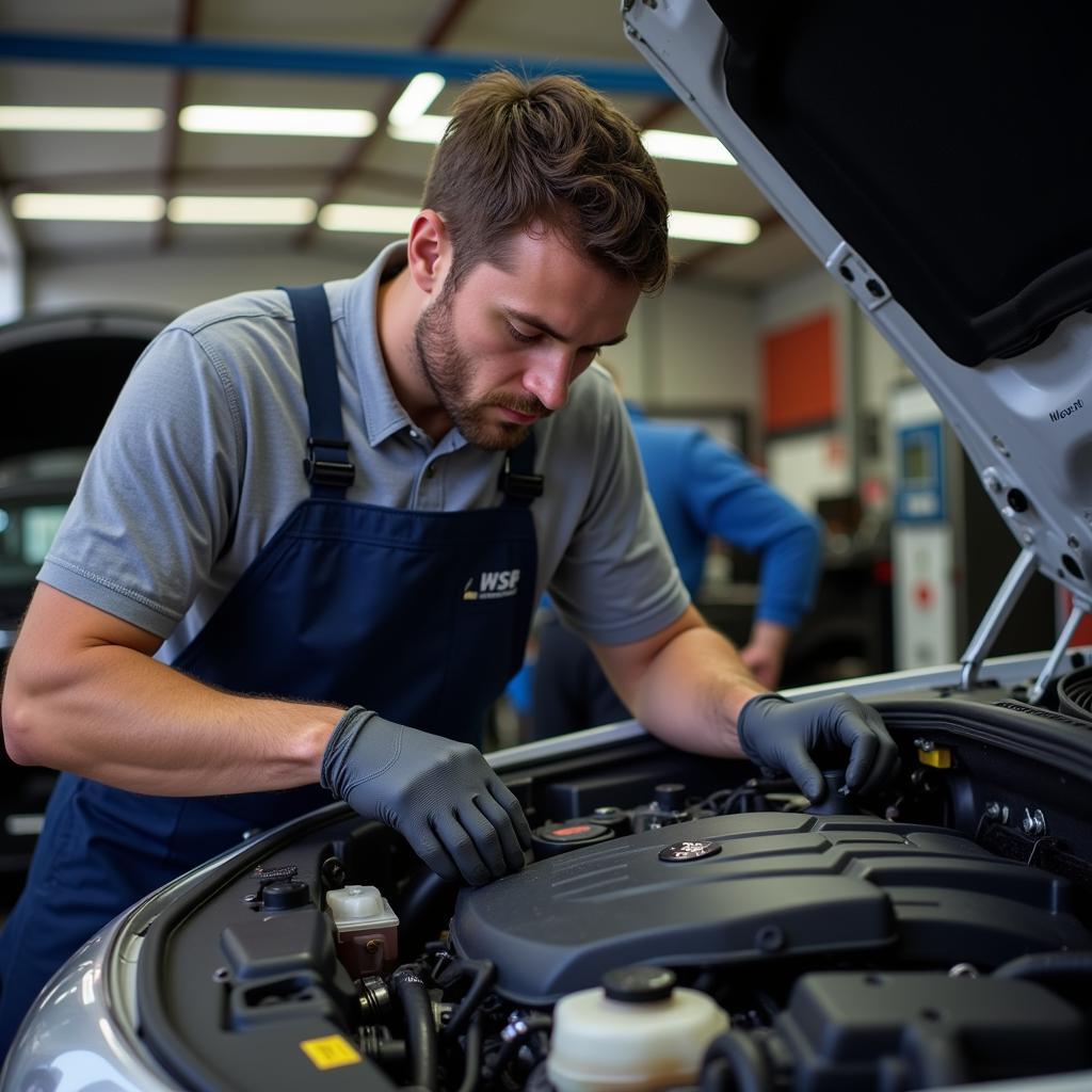 Lyons Auto Service Technician Working on a Car