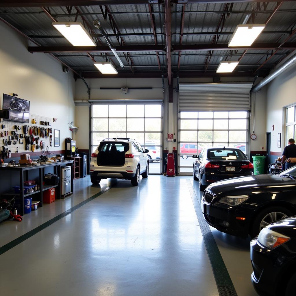 Modern and clean auto repair shop interior in Marysville, WA