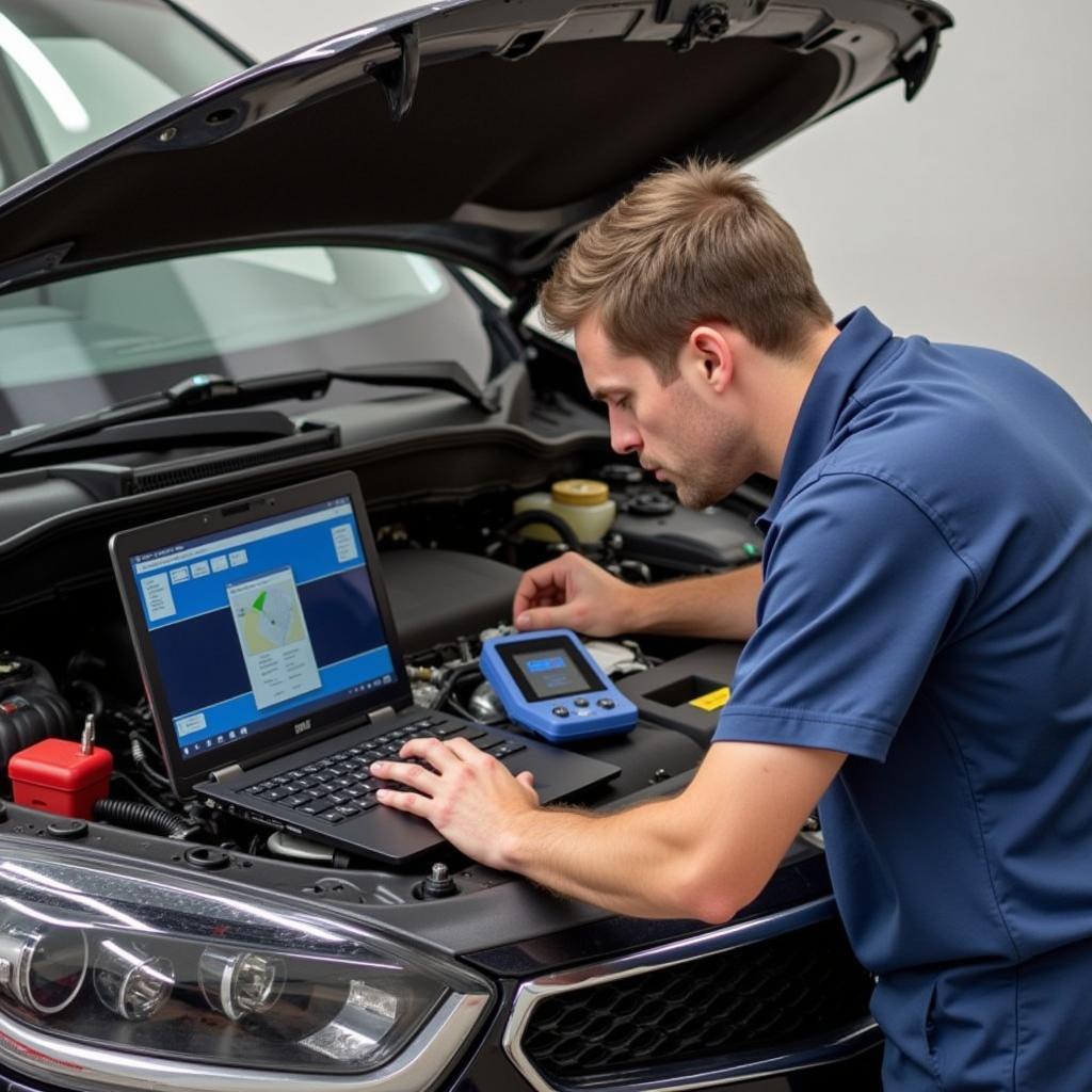 McLeod's Auto Service Technician Performing Diagnostics