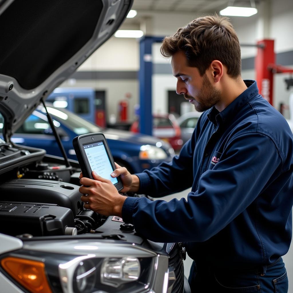 Mechanic Checking Car in Carlsbad