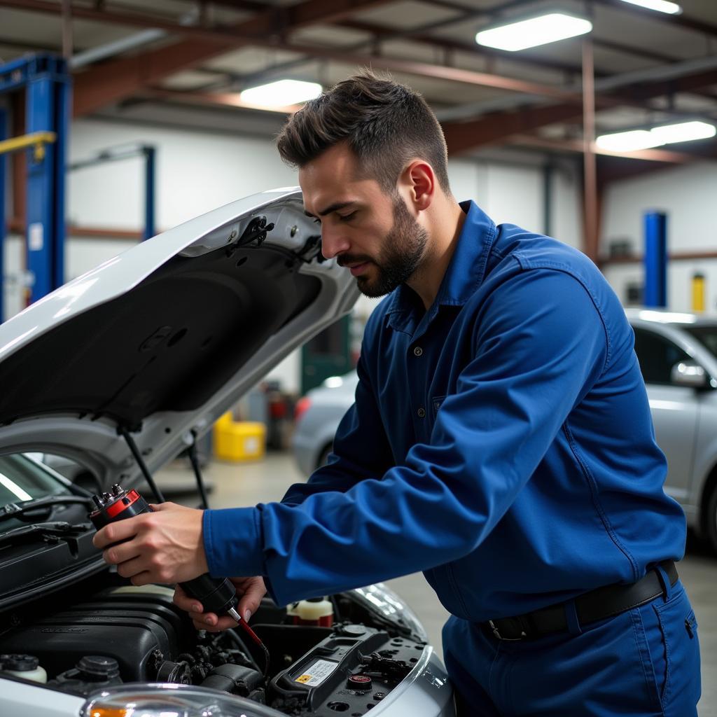 Mechanic Inspecting Car Engine in Jonesboro, AR