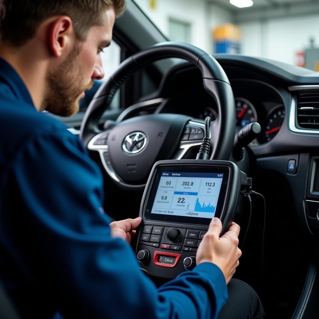 Mechanic Performing Car Diagnostics in Lower Hutt