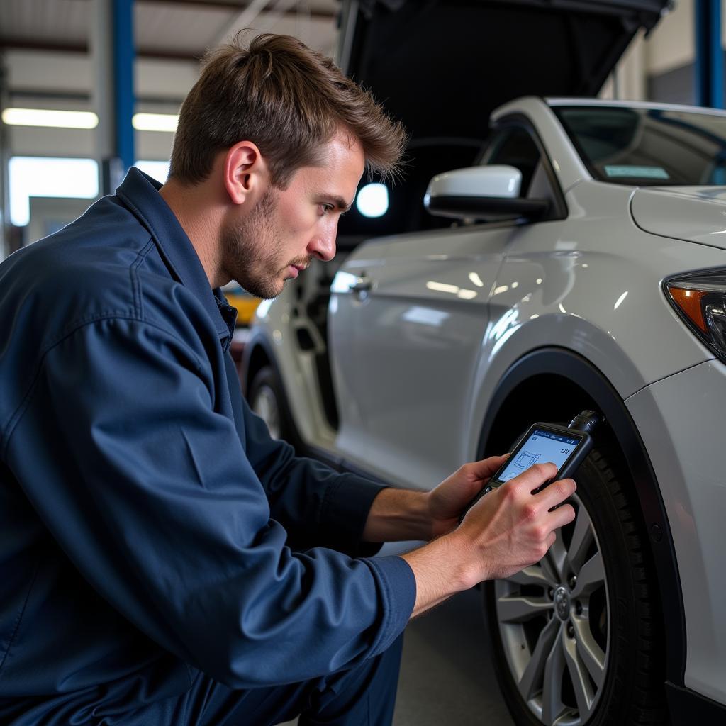 Mechanic Performing Diagnostic Check in Billings