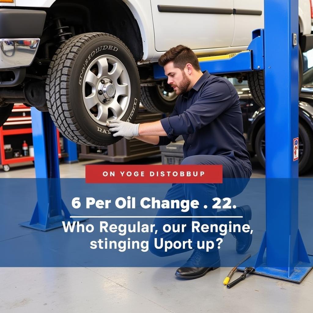 Mechanic Performing Routine Maintenance on a Vehicle