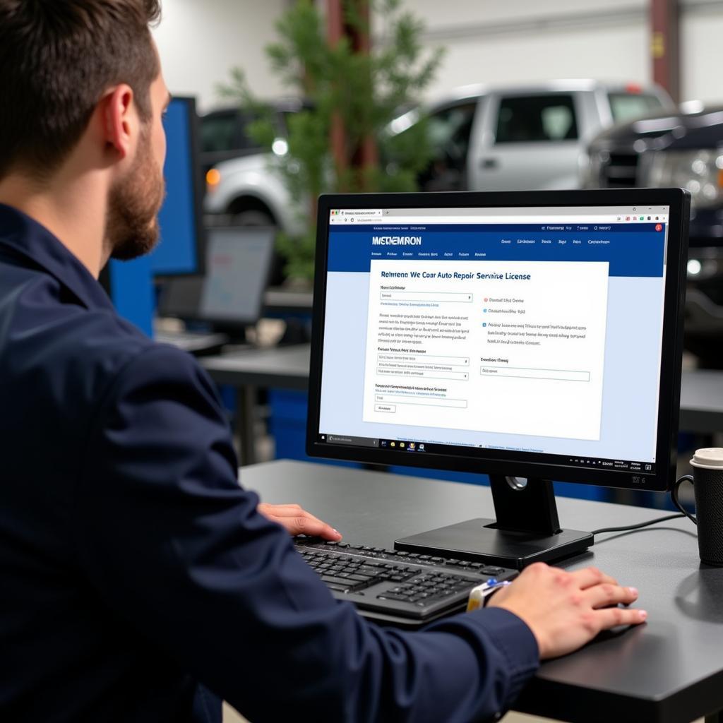 Mechanic Renewing License Online