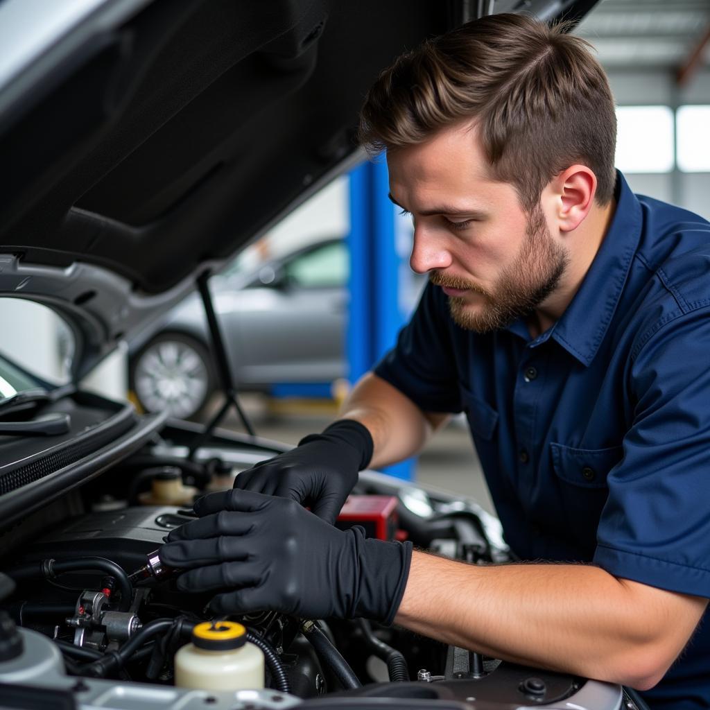 Experienced Mechanic Performing Auto Service