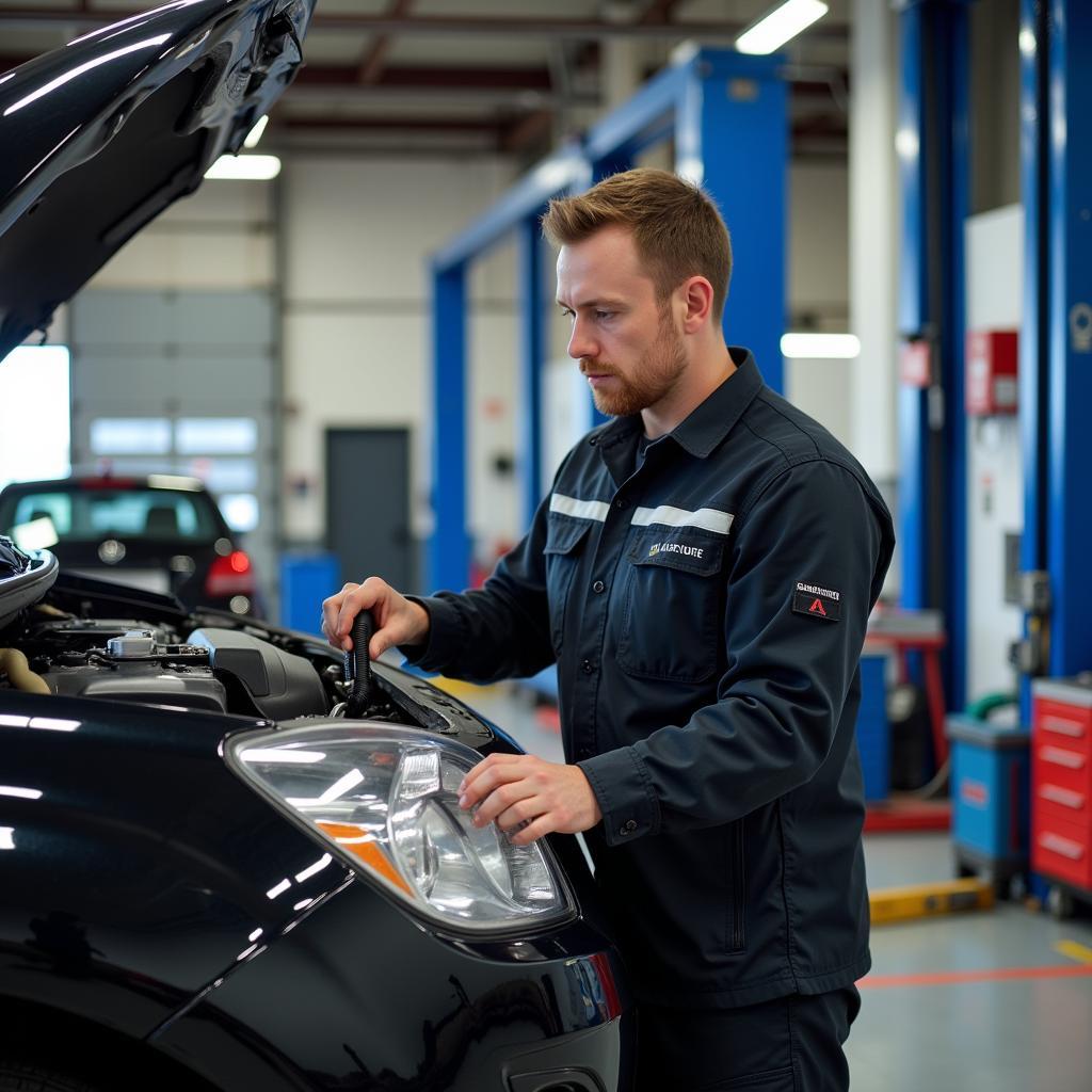 Mechanic Working on Car in Short Pump