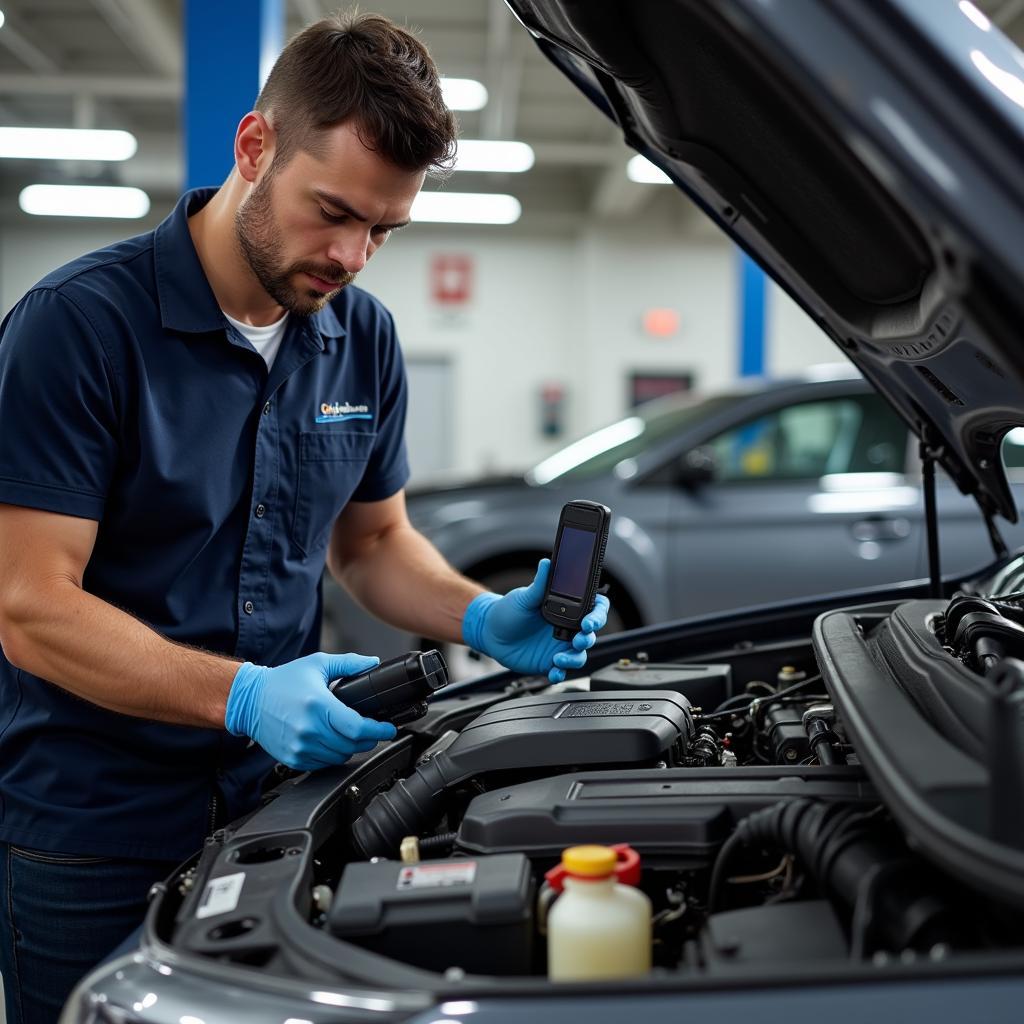 Mechanic Working in a Sete Garage