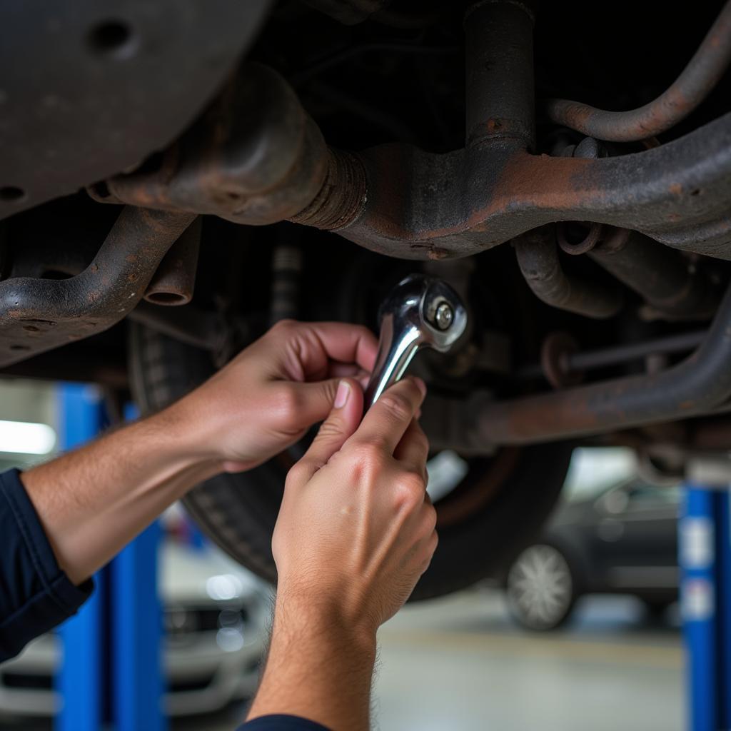 Mechanic Working Under Car in New Kensington