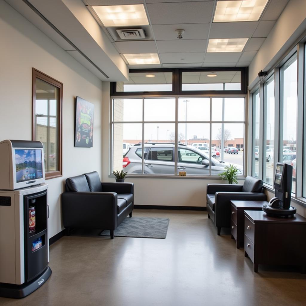 Comfortable customer waiting area at Mike's Auto Service Center