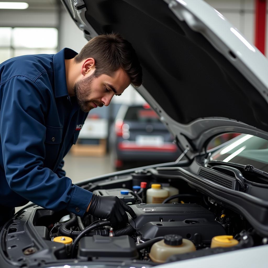 Mechanic Working on Car in Millbrook