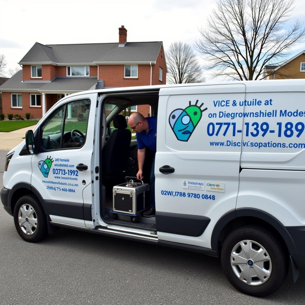 Mobile auto glass repair service van in Birmingham, AL.