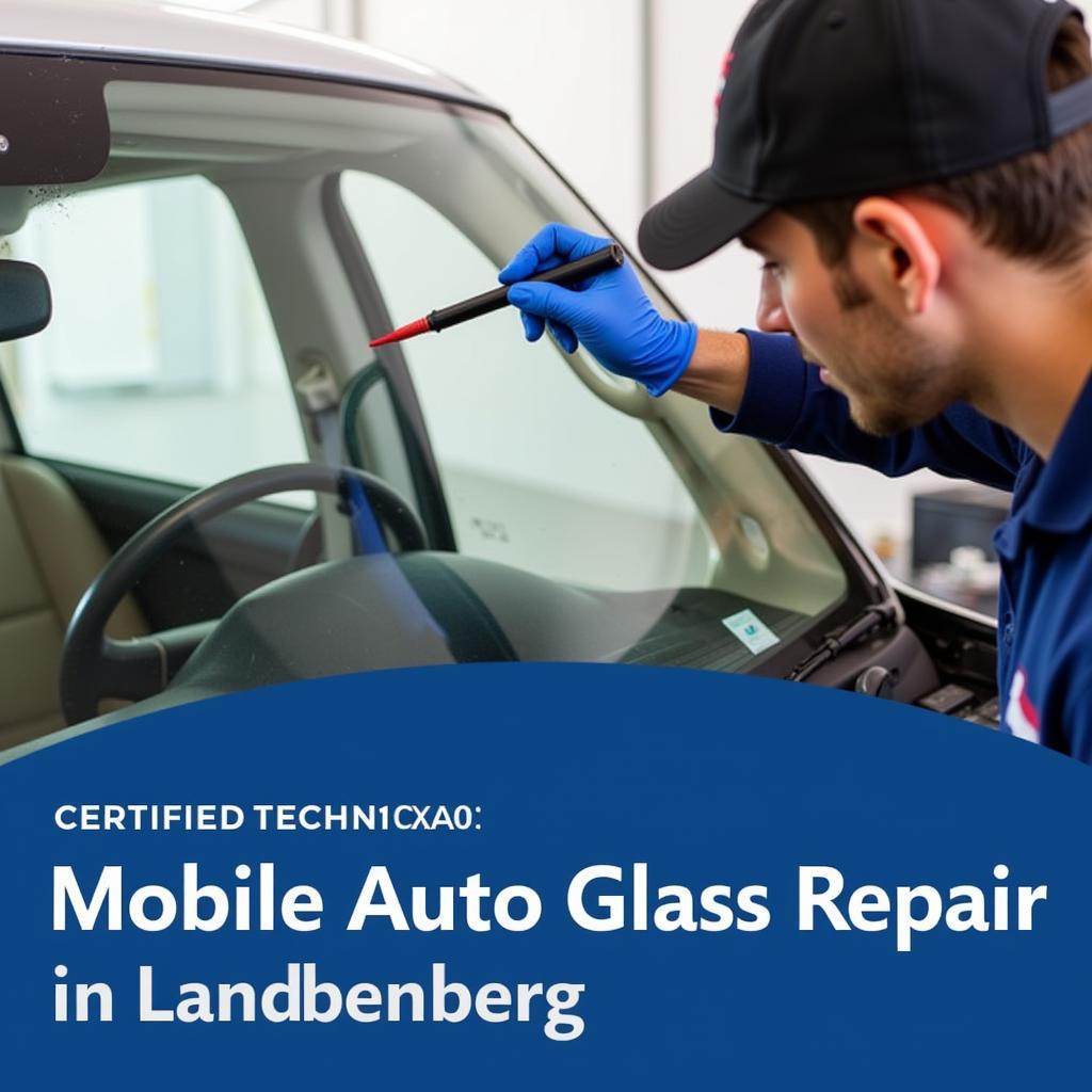 Mobile Auto Glass Repair Technician Working in Landenberg