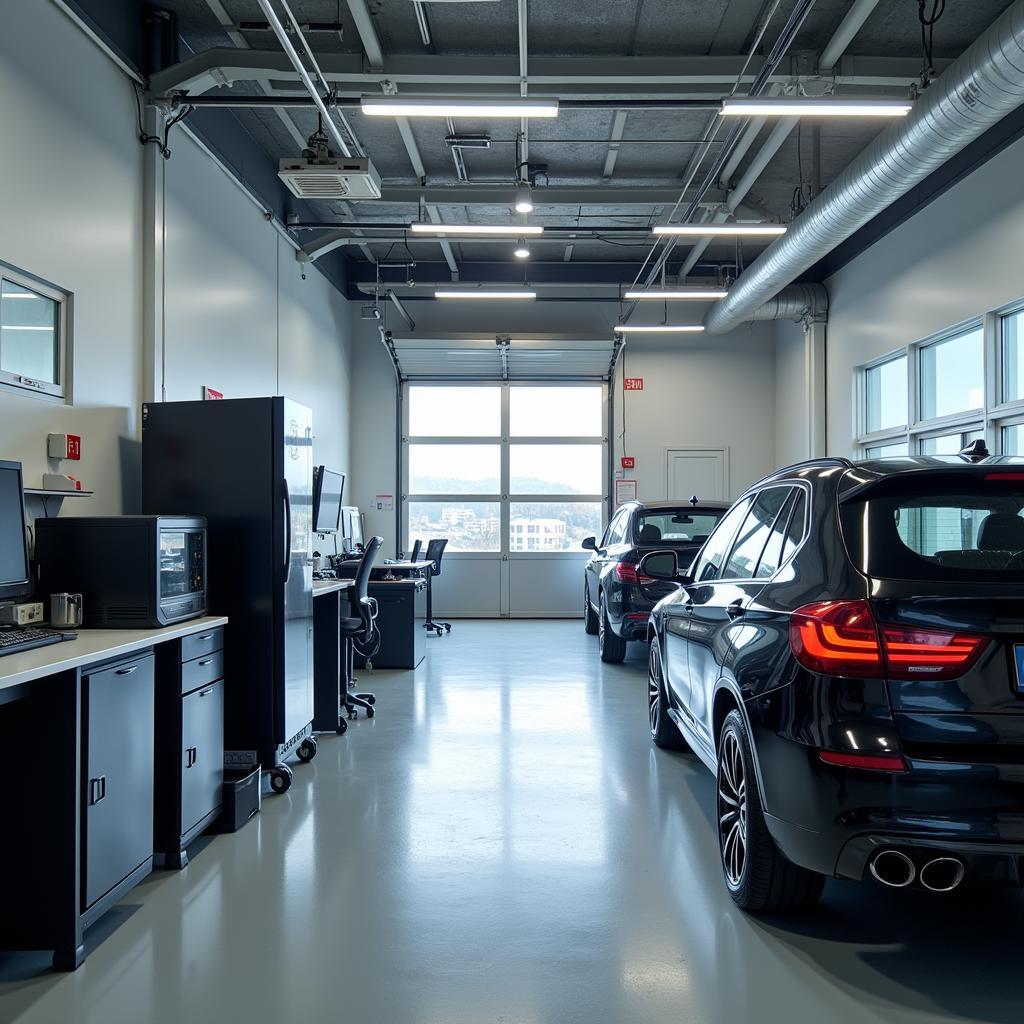 Modern Auto Haus Service Facility with Diagnostic Equipment