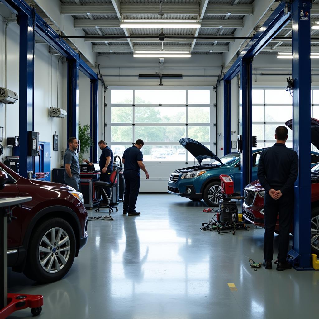 Modern Auto Repair Shop with Advanced Equipment