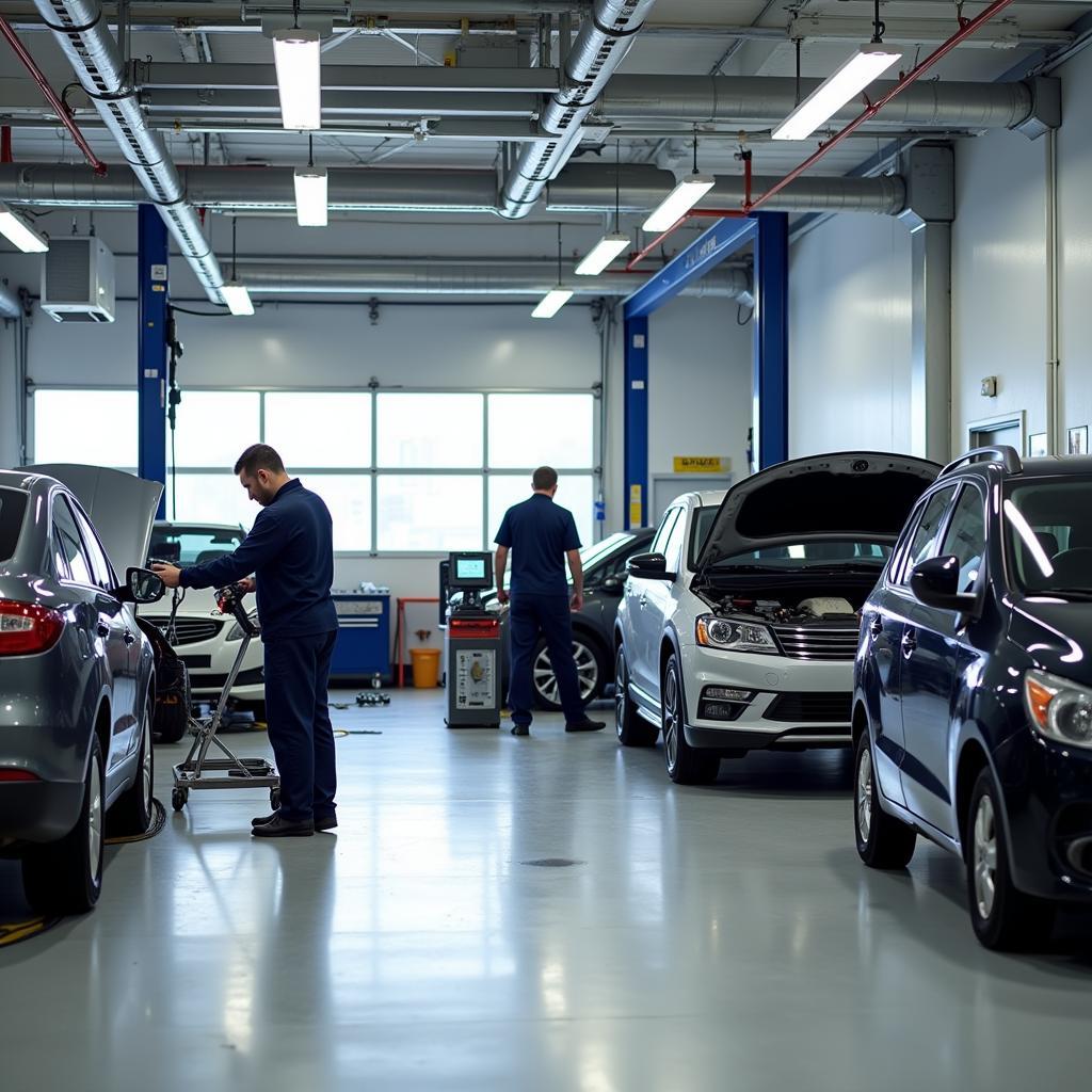 Modern Auto Repair Shop with Advanced Diagnostic Equipment