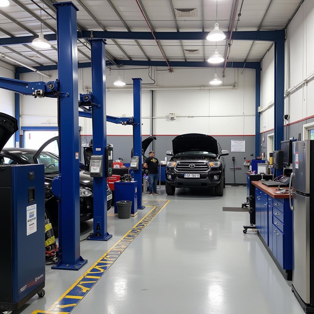 Modern auto repair shop in Jordan equipped with state-of-the-art tools and technology.