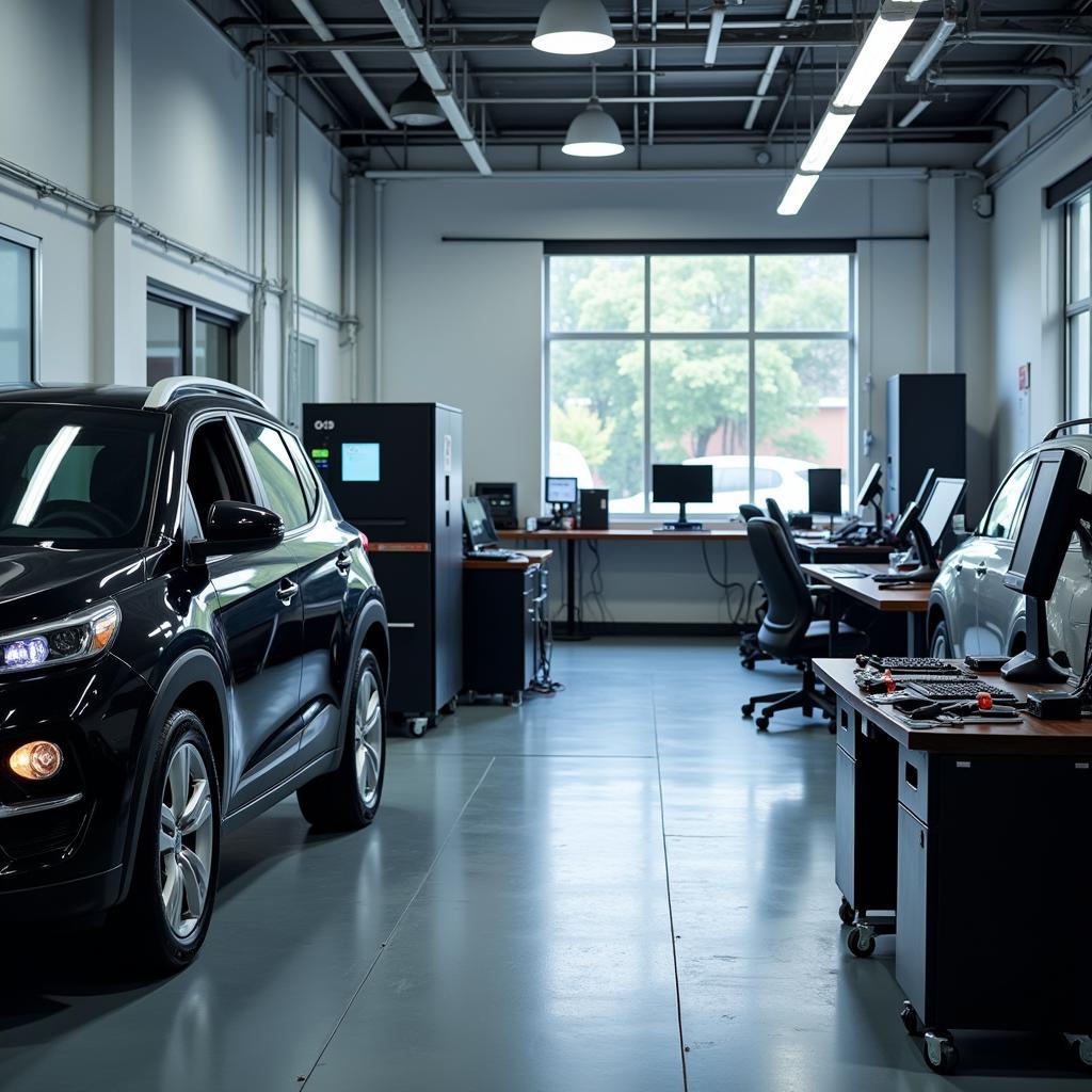 Modern Auto Repair Shop with Advanced Diagnostic Tools