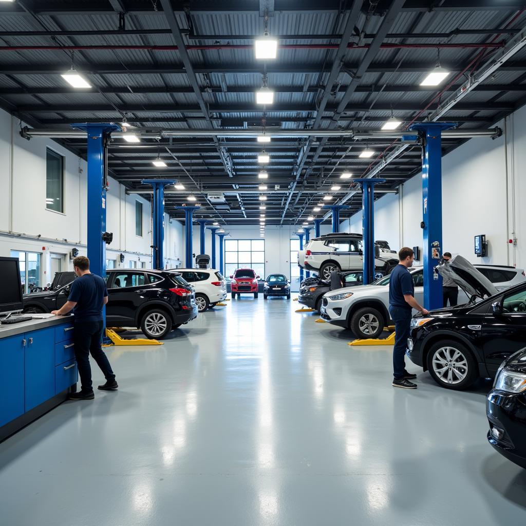 Modern Auto Service Center with Advanced Equipment