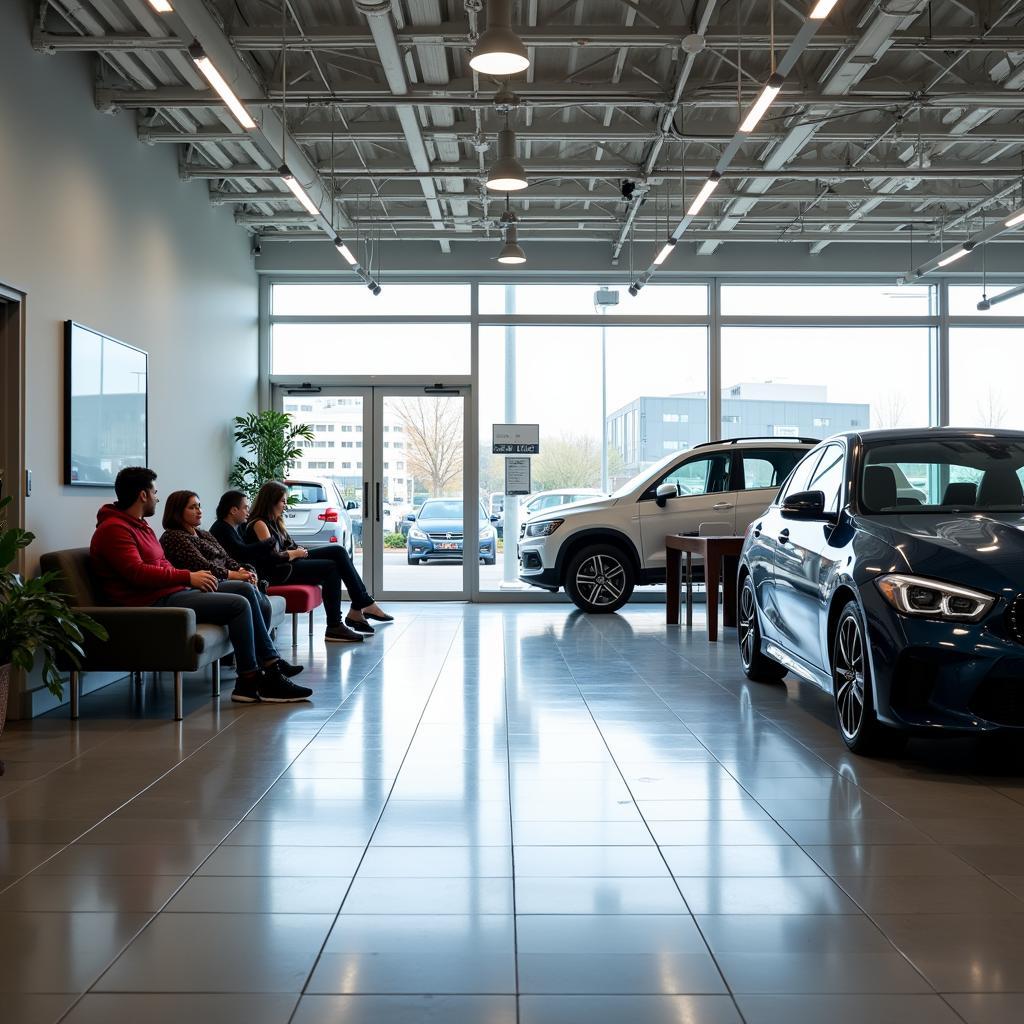 Modern Auto Service Center Reception Area