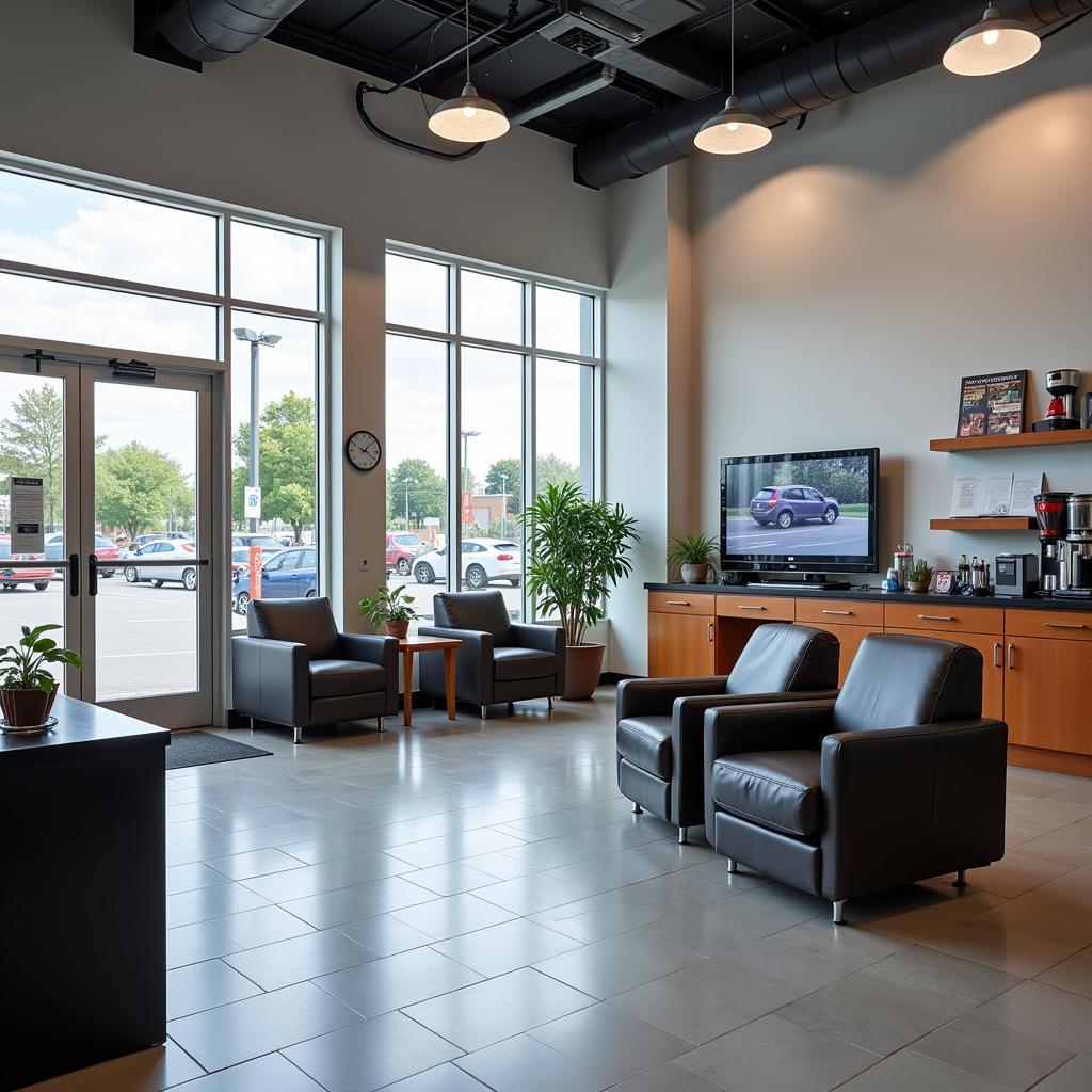 Modern Auto Service Center Waiting Area