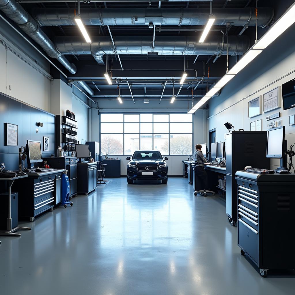 Modern Auto Service Center with Advanced Equipment