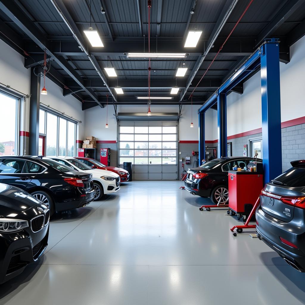 Modern Auto Service Center Equipped for All Needs