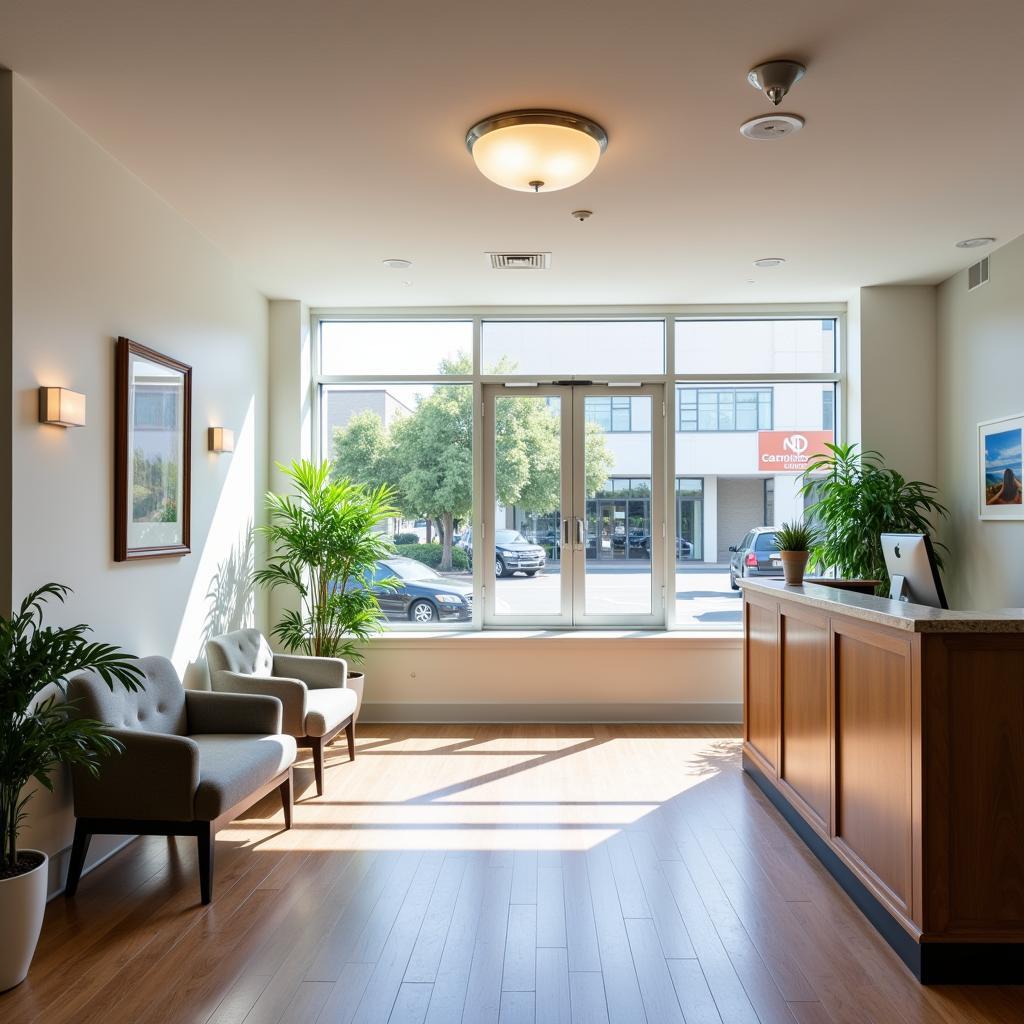 Modern Auto Service Centre Reception Area