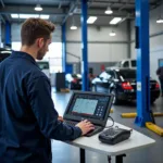 Modern Auto Service Clinic with Advanced Diagnostic Equipment