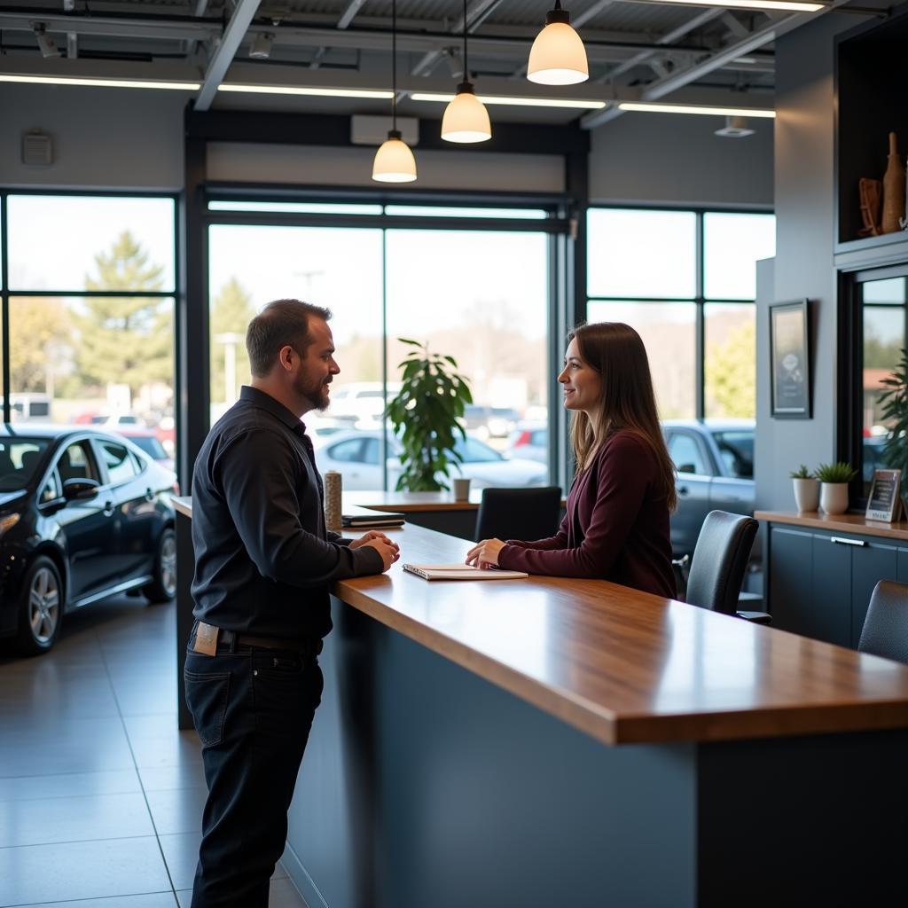 Modern Auto Service Reception Area