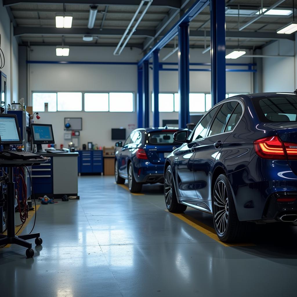 Modern Diagnostic Equipment in a Sierra Auto Service Shop