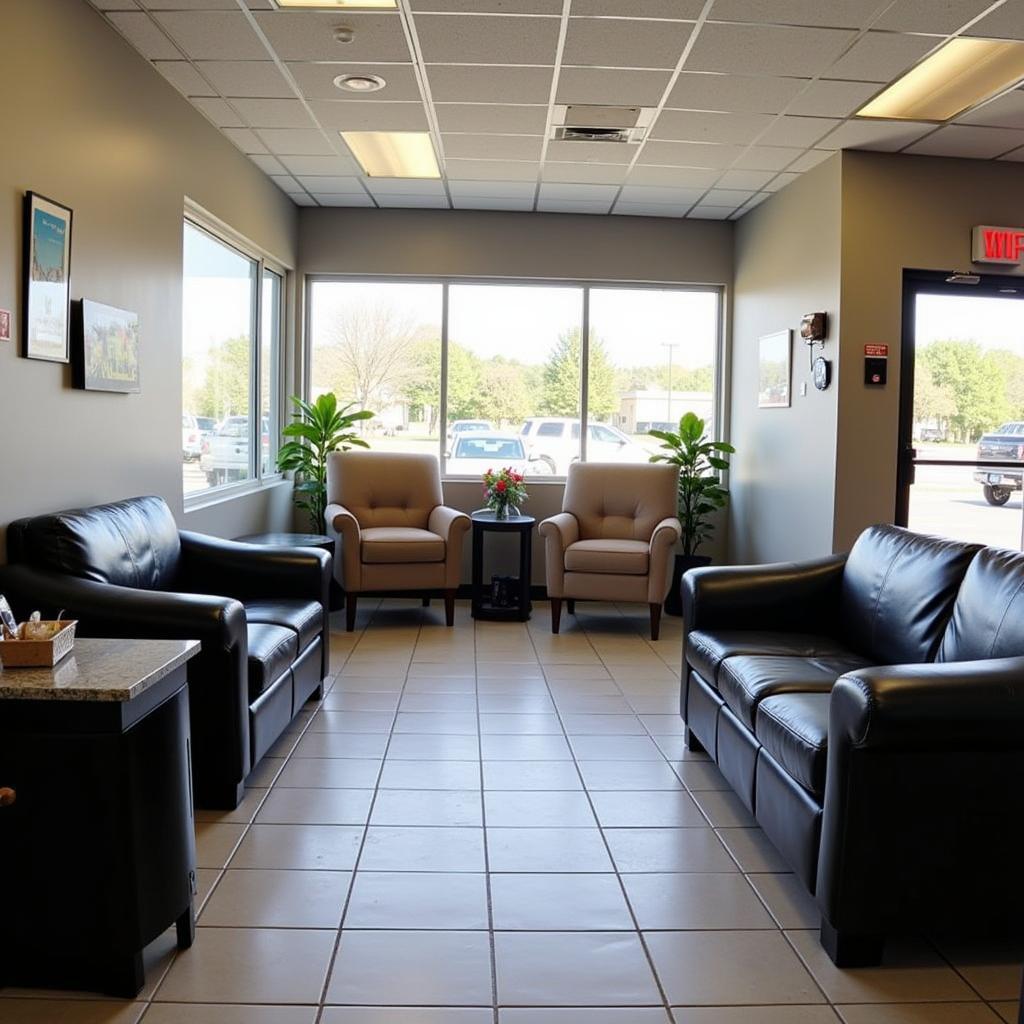 Modern Auto Service Waiting Area with Wifi