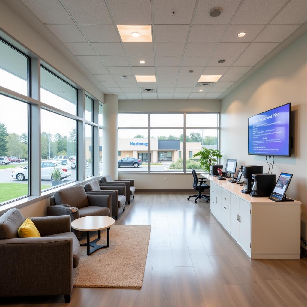 Modern and Comfortable Auto Service Waiting Room