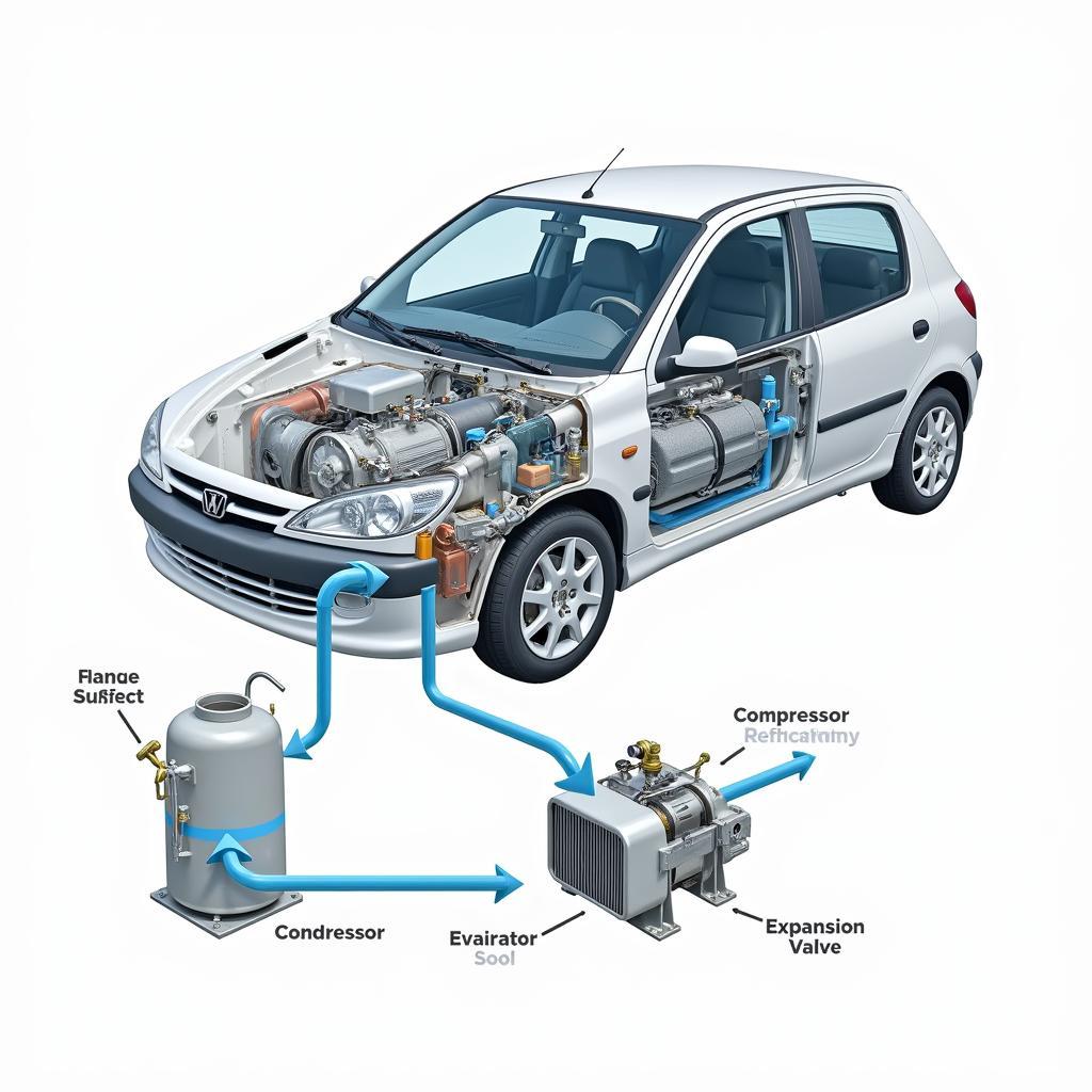 Modern Car AC System Components