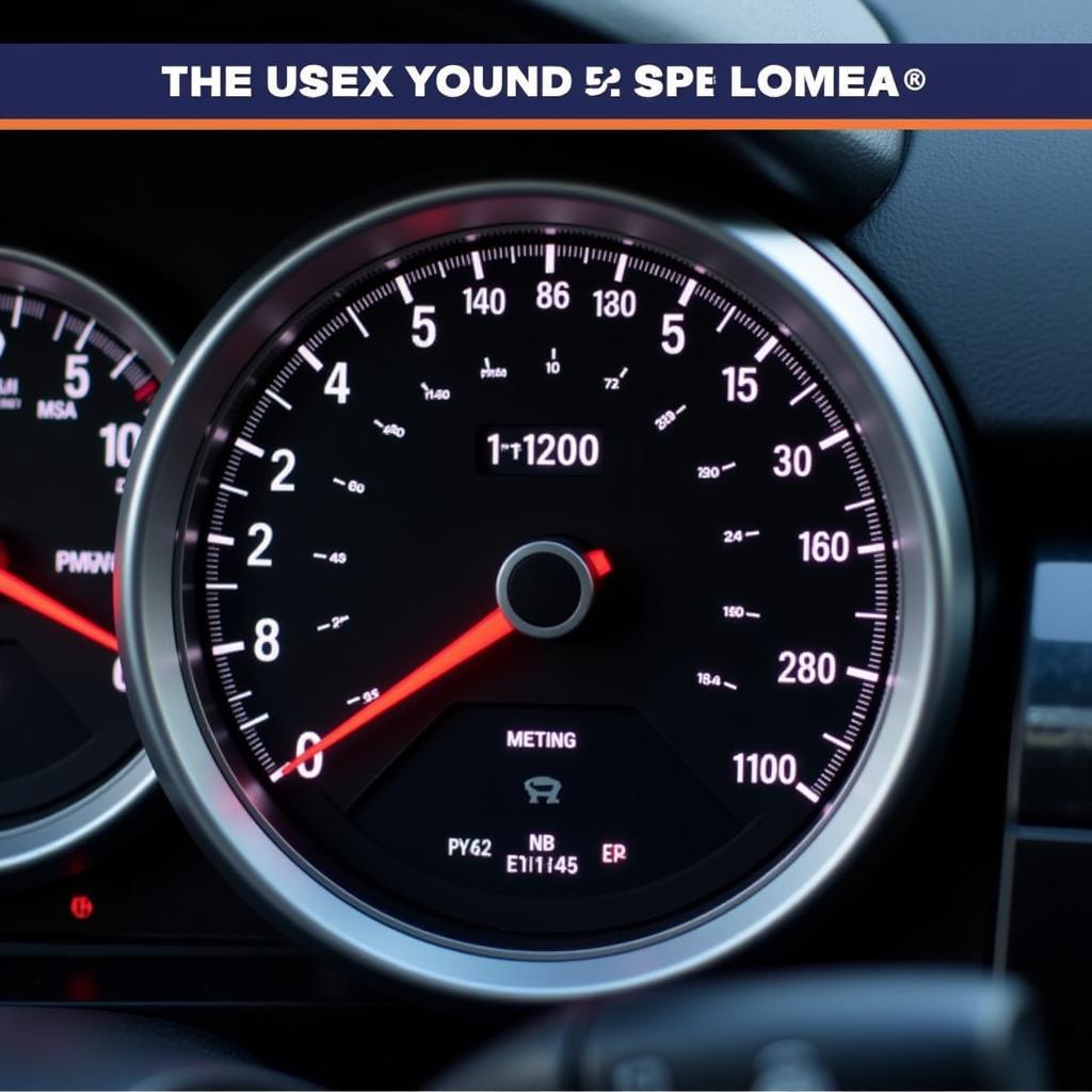 Modern car dashboard with digital speedometer in La Mesa