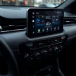 Modern Car Dashboard with Advanced Electronics