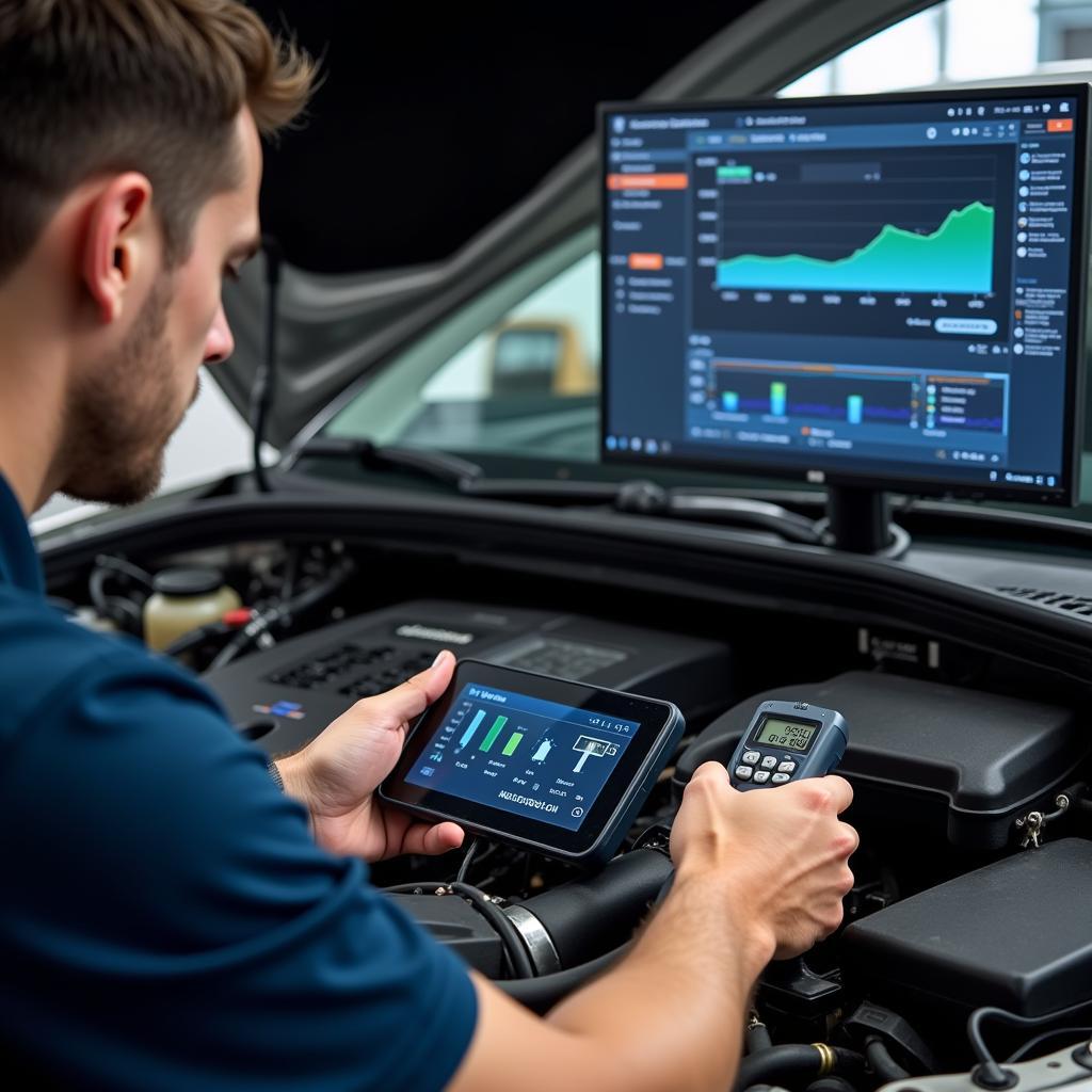 Modern Car Diagnostic Tools in Use